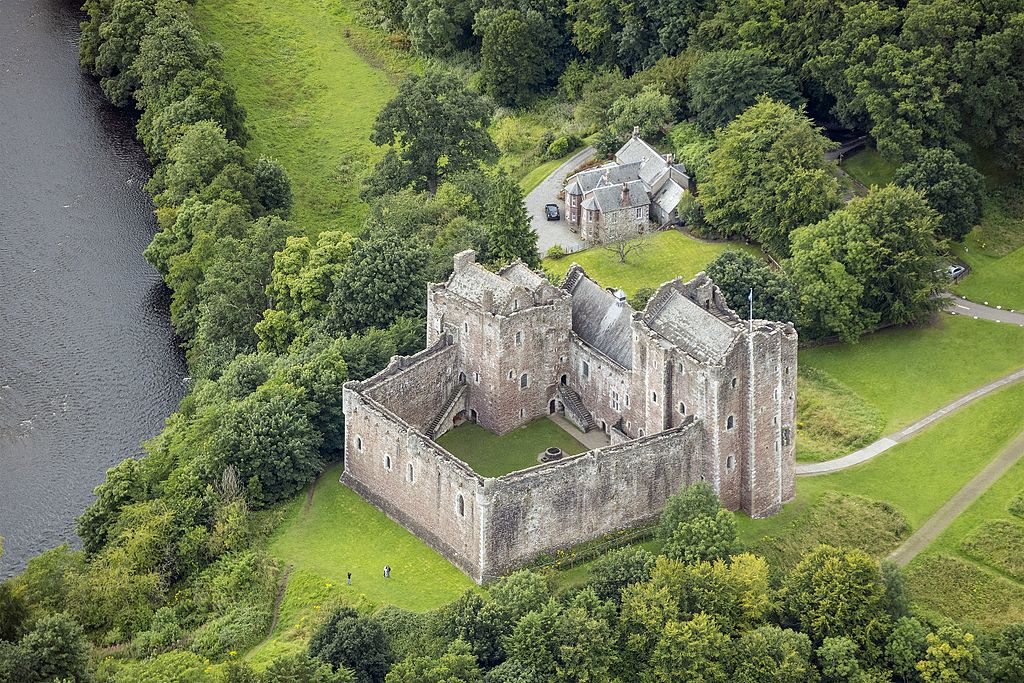 Doune Castle aerial view