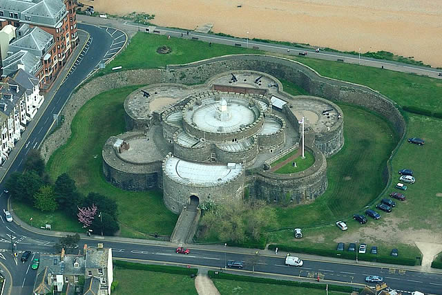 Deal Castle aerial view