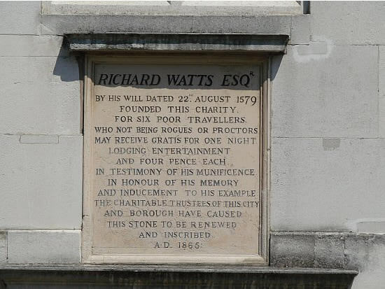 Six Poor Travellers House Plaque