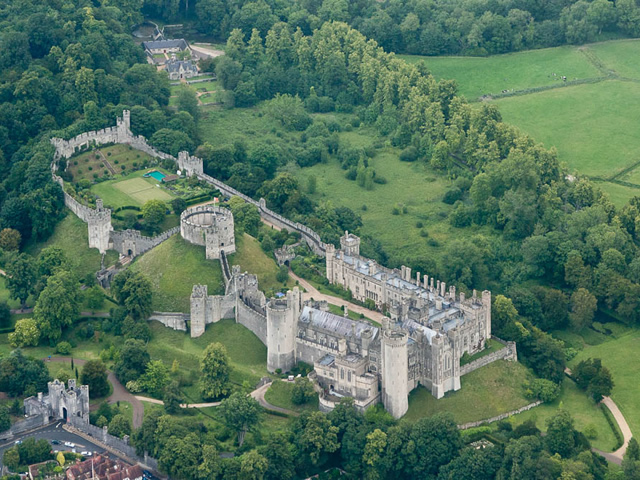 Arundel Castle aerial view