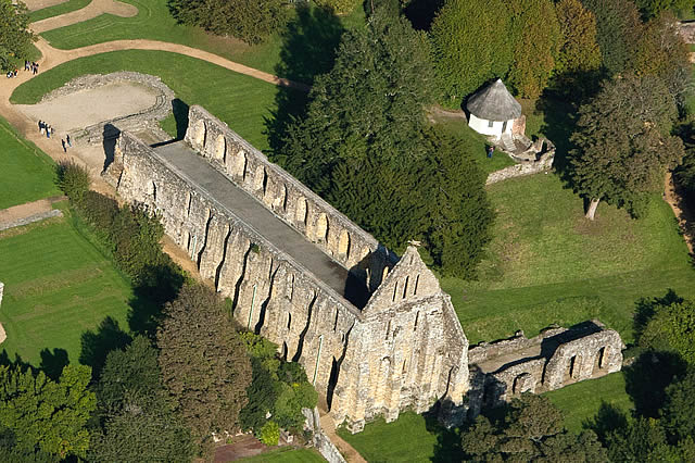 Battle Abbey aerial view