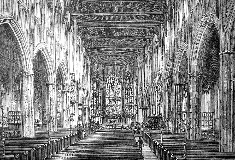 interior of the old cathedral 1880
